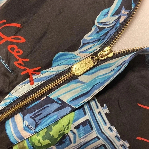 Vintage FU DA SILK New York 100% Silk Zip Up Jacket, Small - Picture 15 of 16